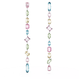 Orecchini Swarovski Pendenti Lunghi Rodiati con Cristalli Multicolori 5656430