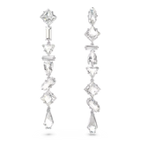 Orecchini Pendenti Asimmetrici Swarovski Mesmera Rodiati con Cristalli 5661687