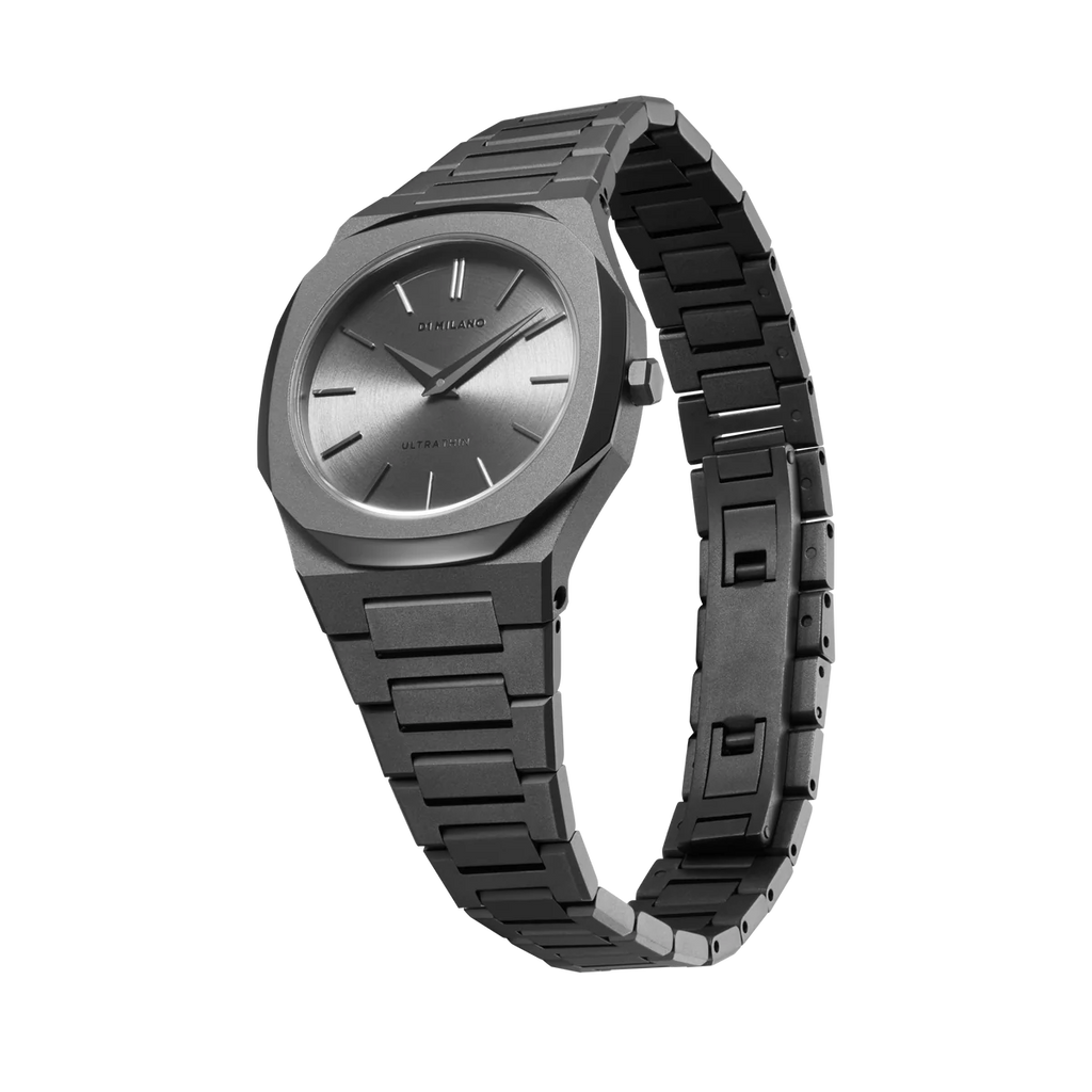 D1 Milano Orologio da uomo analogico al quarzo con cinturino in acciaio inossidabile UTBJ11, argento, bracciale, Argento, Bracciale D1 Milano Orologio da uomo analogico al quarzo con cinturino in acciaio inossidabile UTBJ11, argento, bracciale, Argento, Bracciale