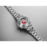 Orologio ORIS Aquis Chronograph quadrante blu bracciale in acciaio 01 771 7793 4155-07 8 23 01PEB dettaglio 3