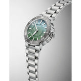 Orologio ORIS Aquis Date Dat Watt II quadrante verde bracciale in acciaio 01 743 7734 4197-Set dettaglio 4