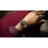 Orologio ORIS Aquis Date Diamonds quadrante rosso bracciale in acciaio e diamanti 01 733 7766 4998-07 8 22 05PEB