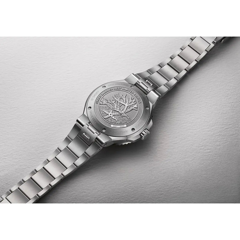 Orologio ORIS Aquis Date Great Barrier Reef IV quadrante blu bracciale in acciaio 01 400 7790 4185-Set dettaglio 3