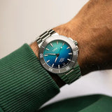 Orologio ORIS Aquis Date Great Barrier Reef IV quadrante blu bracciale in acciaio 01 400 7790 4185-Set