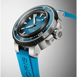 Orologio ORIS Aquis Date Pro quadrante blu cinturino in gomma azzurro 01 400 7777 7155-Set dettaglio 2