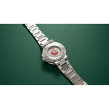 Orologio ORIS Aquis Date X Bracenet quadrante verde bracciale in acciaio 01 733 7730 4137-07 8 24 05PEB dettaglio 2