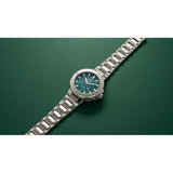 Orologio ORIS Aquis Date X Bracenet quadrante verde bracciale in acciaio 01 733 7770 4137-07 8 18 05P dettaglio 2