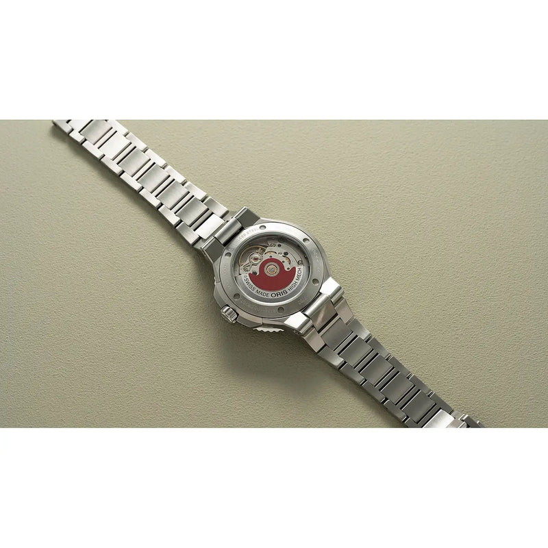 Orologio ORIS Aquis Date quadrante bianco bracciale in acciaio 01 733 7792 4151-07 8 19 05P dettaglio 4