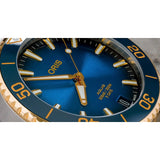 Orologio ORIS Aquis Date quadrante blu bracciale in acciaio 01 400 7769 6355-07 8 22 09PEB dettaglio 2