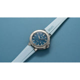 Orologio ORIS Aquis Date quadrante blu cinturino in gomma azzurro 01 733 7770 4155-07 4 18 65FC dettaglio 3