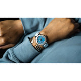 Orologio ORIS Aquis Date quadrante blu cinturino in gomma azzurro 01 733 7770 4155-07 4 18 65FC