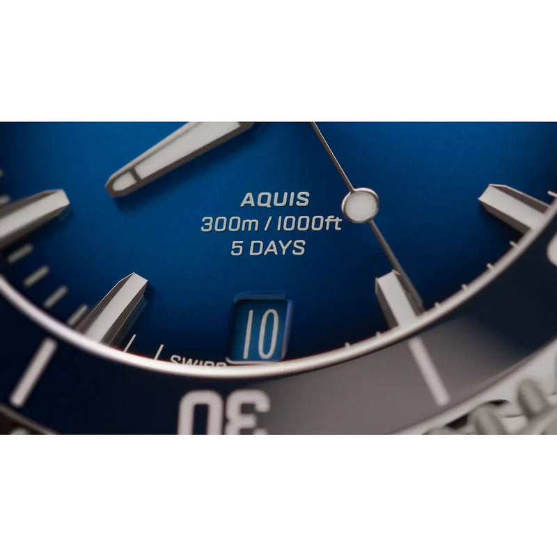 Orologio ORIS Aquis Date quadrante blu cinturino in gomma blu 01 400 7790 4135-07 4 23 45EB
