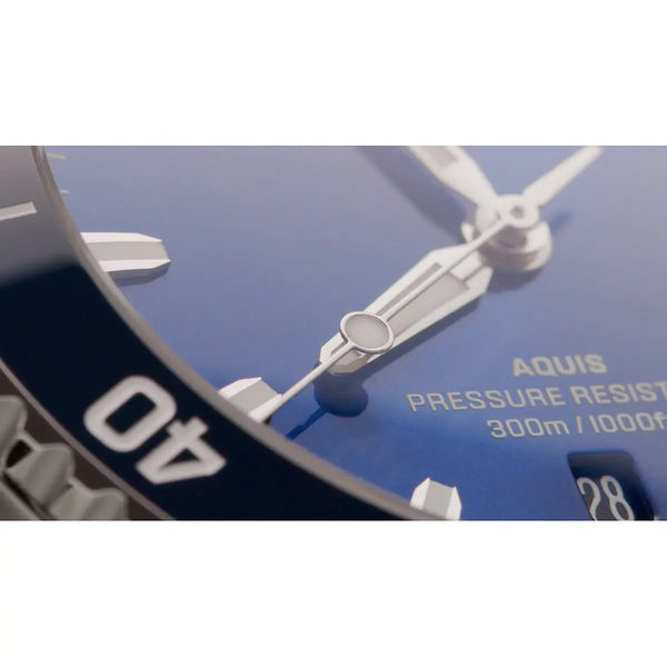 Orologio ORIS Aquis Date quadrante blu cinturino in gomma blu 01 733 7789 4135-07 4 23 35FC