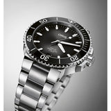 Orologio ORIS Aquis Date quadrante grigio bracciale in acciaio 01 400 7769 4154-07 8 22 09PEB dettaglio 3