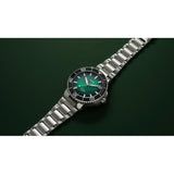 Orologio ORIS Aquis Date quadrante verde bracciale in acciaio 01 400 7769 4157-07 8 22 09PEB dettaglio 3