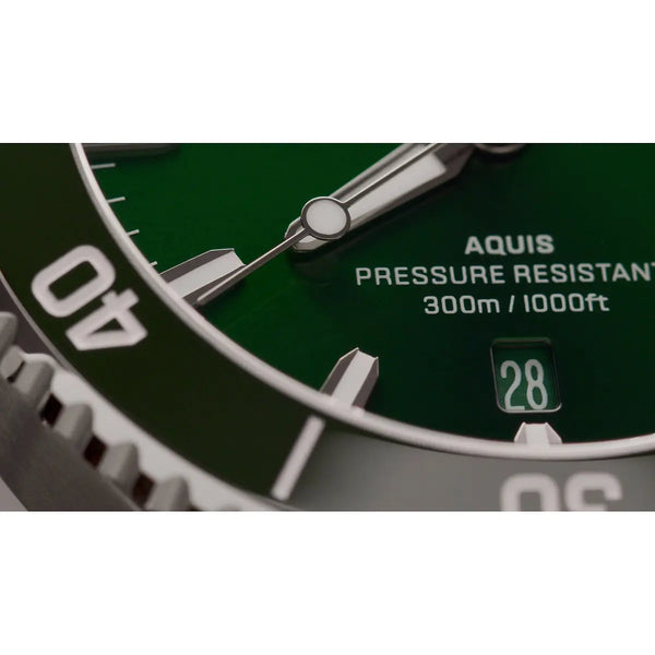 Orologio ORIS Aquis Date quadrante verde cinturino in gomma 01 733 7787 4157-07 4 22 37FC