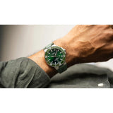 Orologio ORIS Aquis Date quadrante verde cinturino in gomma 01 733 7789 4157-07 4 23 37FC dettaglio