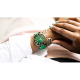 Orologio ORIS Aquis Date quadrante verde cinturino in gomma verde 01 400 7769 6357-07 4 22 77FC dettaglio 2