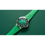 Orologio ORIS Aquis Date quadrante verde cinturino in gomma verde 01 400 7790 4157-07 4 23 47EB dettaglio 3