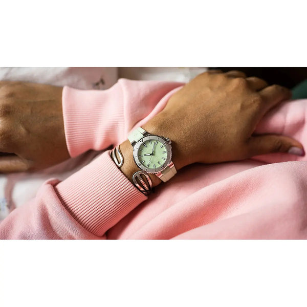Orologio ORIS Aquis Date quadrante verde cinturino in gomma verde 01 733 7770 4157-07 4 18 67FC