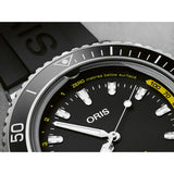 Orologio ORIS Aquis Depth Gauge quadrante nero cinturino in gomma nero 01 733 7755 4154-Set RS dettaglio 2