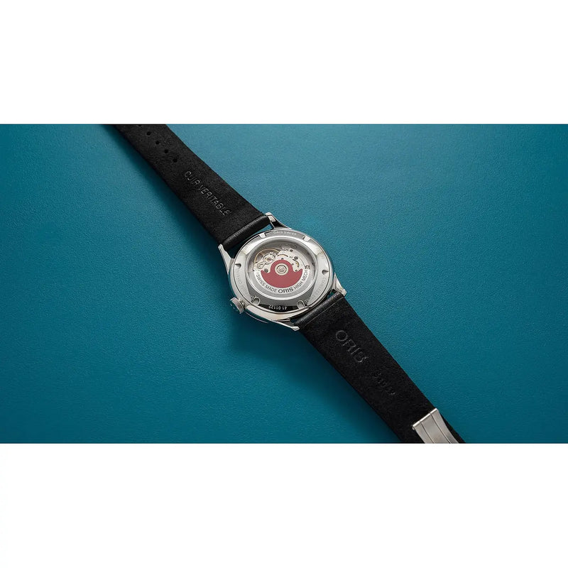 Orologio ORIS Artelier S quadrante nero cinturino in pelle nero 01 733 7762 4054-07 5 20 69FC dettaglio 3