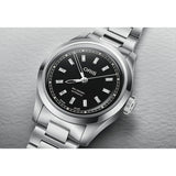 Orologio ORIS Big Crown Diamonds quadrante nero bracciale in acciaio 01 531 7797 4094-07 8 17 06 dettaglio 2