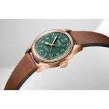Orologio ORIS Big Crown Pointer Date 80th Anniversary quadrante verde cinturino in pelle marrone 01 754 7741 3167-07 5 20 58BR dettaglio 2