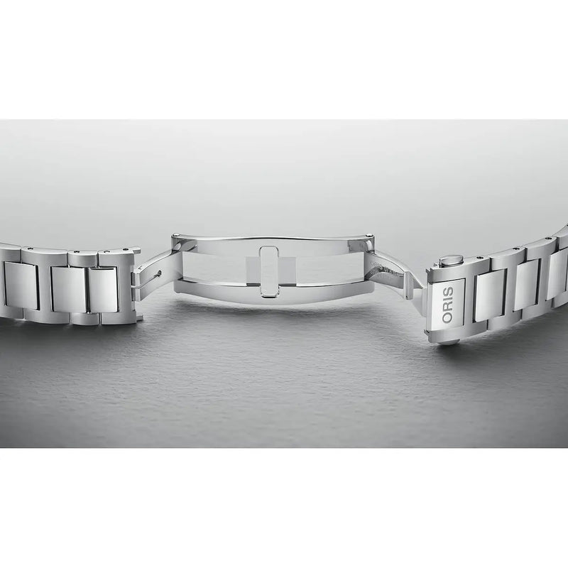 Orologio ORIS Big Crown Pointer Date quadrante blu bracciale in acciaio 01 403 7776 4065-07 8 19 06 dettaglio 4