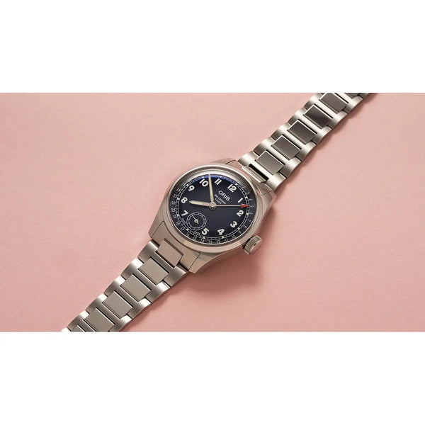 Orologio ORIS Big Crown Pointer Date quadrante blu bracciale in acciaio 01 403 7776 4065-07 8 19 06 dettaglio 5