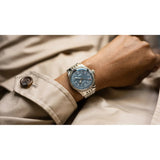 Orologio ORIS Big Crown Pointer Date quadrante blu bracciale in acciaio 01 754 7741 4065-07 8 20 22 dettaglio 2