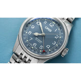 Orologio ORIS Big Crown Pointer Date quadrante blu bracciale in acciaio 01 754 7741 4065-07 8 20 22 dettaglio