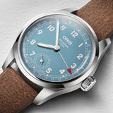 Orologio ORIS Big Crown Pointer Date quadrante blu cinturino in pelle marrone 01 473 7786 4065-07 5 19 22FC dettaglio 2