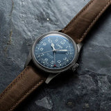Orologio ORIS Big Crown Pointer Date quadrante blu cinturino in pelle marrone 01 754 7741 4065-07 5 20 63 dettaglio