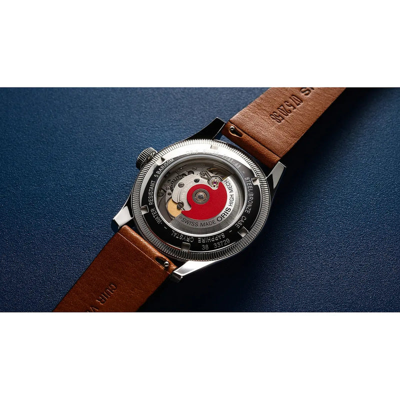Orologio ORIS Big Crown Pointer Date quadrante blu cinturino in pelle marrone 01 754 7741 4365-07 5 20 58 dettaglio 4