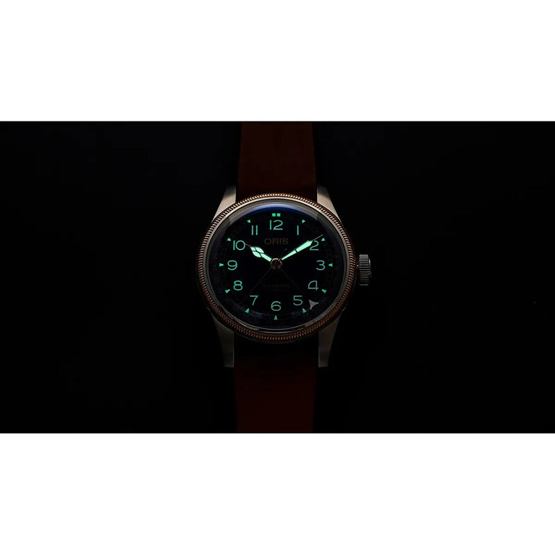 Orologio ORIS Big Crown Pointer Date quadrante blu cinturino in pelle marrone 01 754 7741 4365-07 5 20 58 dettaglio 5