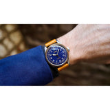 Orologio ORIS Big Crown Pointer Date quadrante blu cinturino in pelle marrone 01 754 7741 4365-07 5 20 71