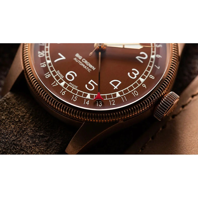 Orologio ORIS Big Crown Pointer Date quadrante marrone cinturino in pelle marrone 01 754 7741 3166-07 5 20 74BR dettaglio 5