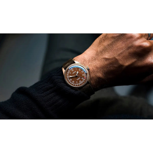 Orologio ORIS Big Crown Pointer Date quadrante marrone cinturino in pelle marrone 01 754 7741 3166-07 5 20 74BR