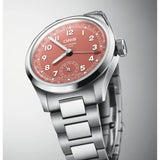 Orologio ORIS Big Crown Pointer Date quadrante rosso bracciale in acciaio 01 403 7799 4068-07 8 20 06 dettaglio 2