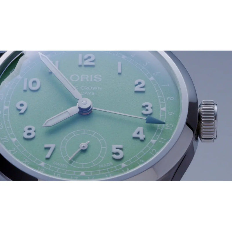 Orologio ORIS Big Crown Pointer Date quadrante verde bracciale in acciaio 01 403 7799 4067-07 8 20 06