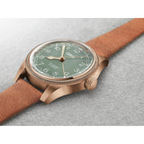 Orologio ORIS Big Crown Pointer Date quadrante verde cinturino in pelle marrone 01 754 7749 3167-07 5 17 66BR dettaglio