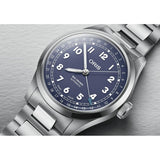 Orologio ORIS Big Crown Pointer Date quadrante viola bracciale in acciaio 01 754 7798 4068-07 8 20 06 dettaglio 2