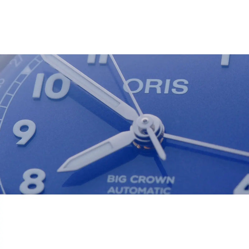 Orologio ORIS Big Crown Pointer Date quadrante viola bracciale in acciaio 01 754 7798 4068-07 8 20 06