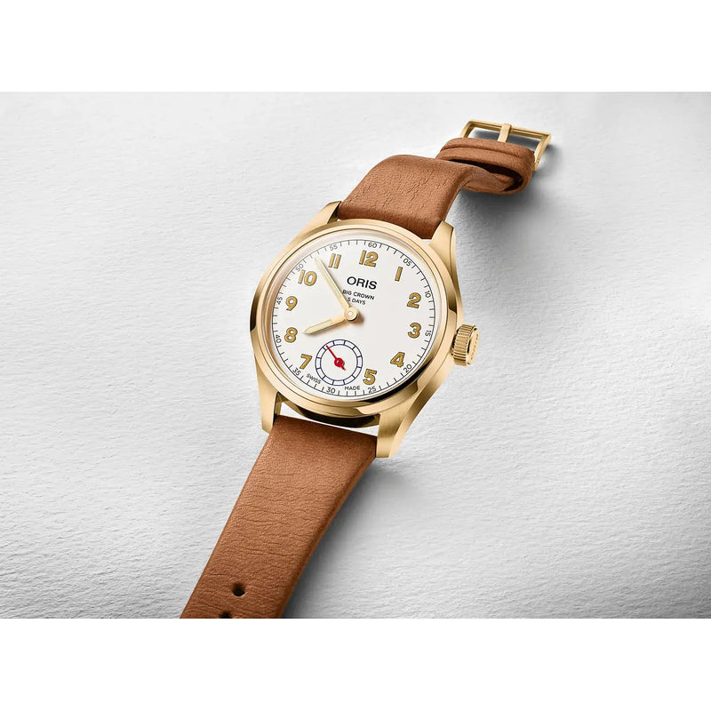 Orologio ORIS Big Crown Wings of Hope Gold quadrante bianco cinturino in pelle marrone 01 401 7782 6081-Set dettaglio 2