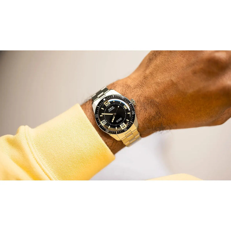 Orologio ORIS Divers 60th Anniversary quadrante nero bracciale in acciaio 01 733 7772 4034-Set dettaglio