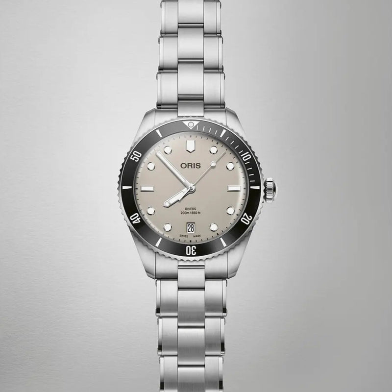 Orologio ORIS Divers Date quadrante marrone bracciale in acciaio 01 733 7795 4051-Set dettaglio 3