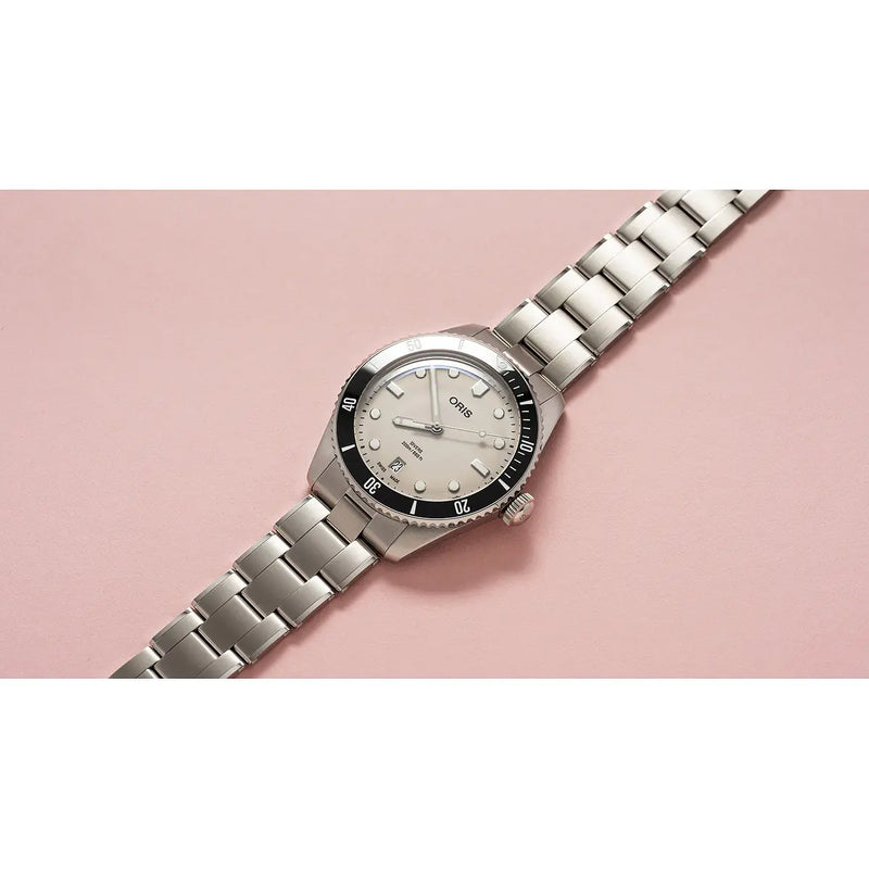 Orologio ORIS Divers Date quadrante marrone bracciale in acciaio 01 733 7795 4051-Set dettaglio 4