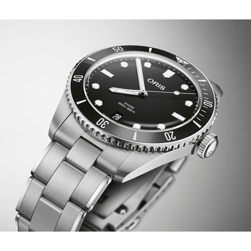 Orologio ORIS Divers Date quadrante nero bracciale in acciaio 01 733 7795 4054-Set dettaglio 4