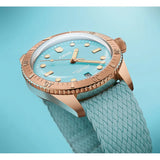 Orologio ORIS Divers Sixty-Five Cotton Candy quadrante azzurro cinturino in tessuto azzurro 01 733 7771 3155-07 3 19 02BRS dettaglio 5